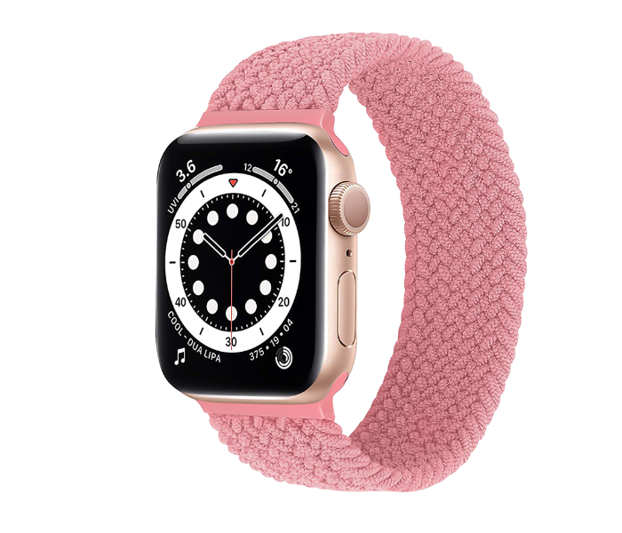 Promate FUSION-44S 42mm or 44mm Solo Loop Nylon Braided Strap for Apple Watch - Pink - Zoom Image