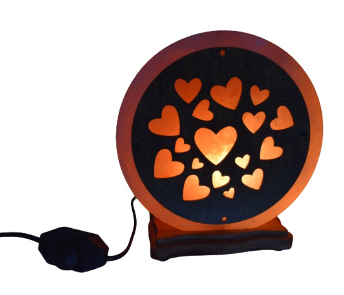 Himalayan 4-5Kg Aura Salt Heart Style Lamp Design By Photon - Zoom Image