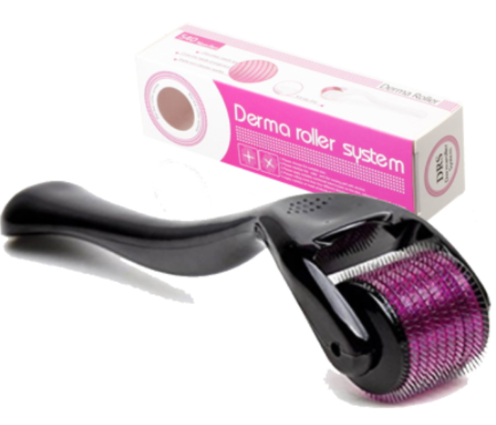 FS Beauty DRS540 Professional Titanium Micro Needle Derma Roller 0.5mm- Black and Pink - Zoom Image