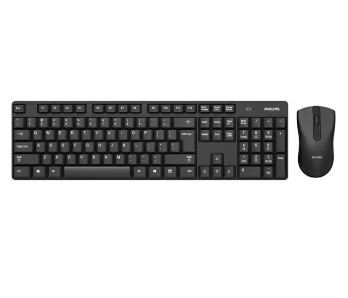 Philips C501 Keyboard and Mouse Wireless Combo- Black - Zoom Image 1