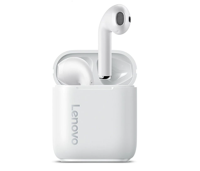 Lenovo LP2 Bluetooth 5.0 True Wireless Earphone with Dual Stereo Deep Bass  and Touch Control - White - Zoom Image 1