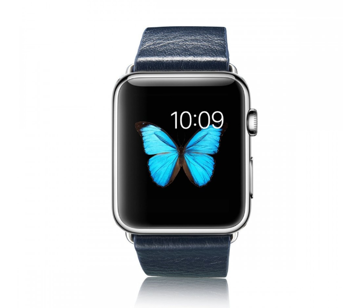 Trands TR-AW64-BU Genuine Leather Vintage Strap for Apple Watch - Blue - Zoom Image