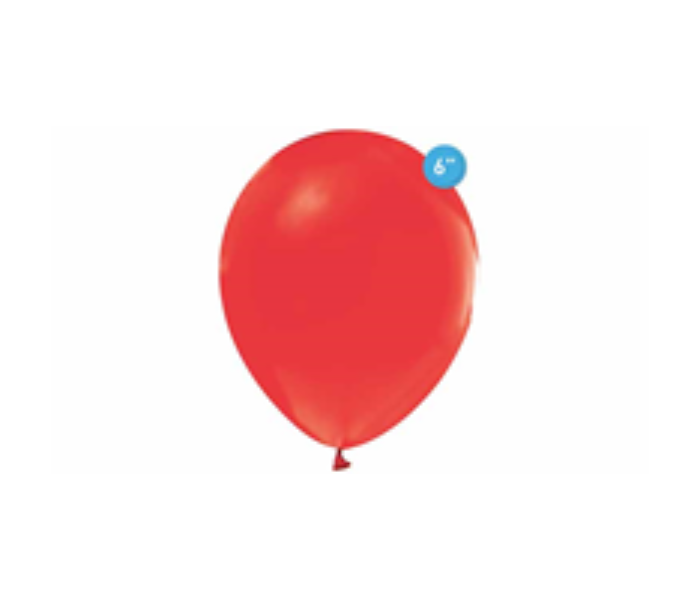 Rota Party Pack of 100 Pieces 6 inch Standard Latex Balloon - Red - Zoom Image