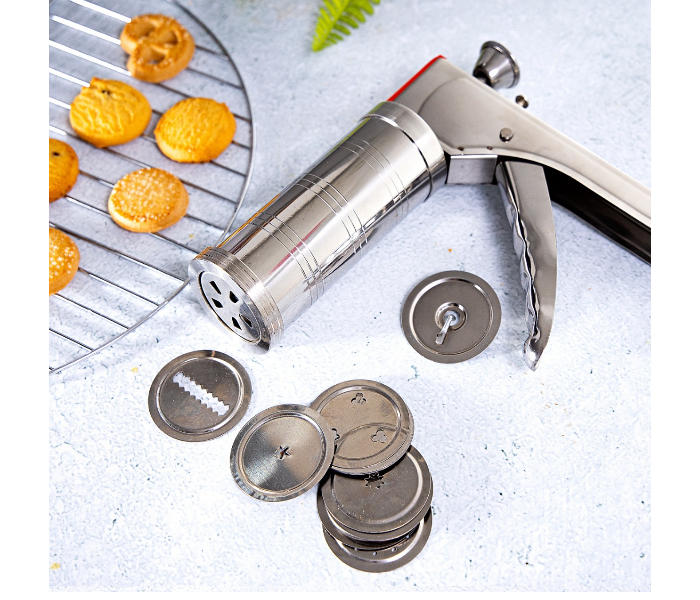 Royalford RF8565 Stainless Steel Cookie Press - Silver - Zoom Image 2