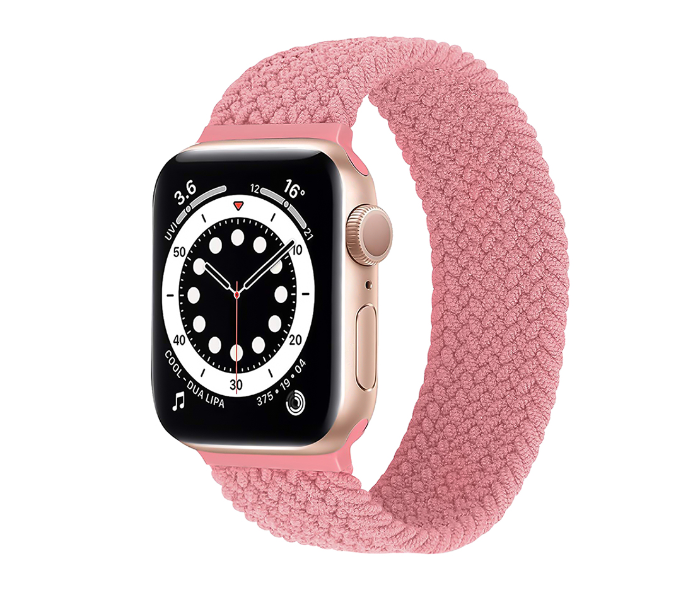 Promate FUSION-44L 42mm or 44mm Solo Loop Nylon Braided Strap for Apple Watch - Pink - Zoom Image