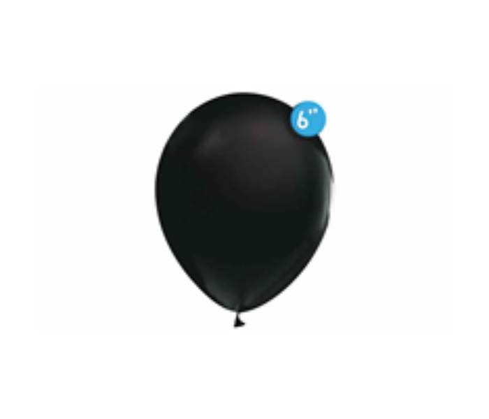 Rota Party Pack of 100 Pieces 6 inch Standard Latex Balloon - Black - Zoom Image