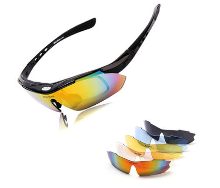 5 Lens Outdoor Sports Polarized Sunglasses - Multicolour - Zoom Image 1