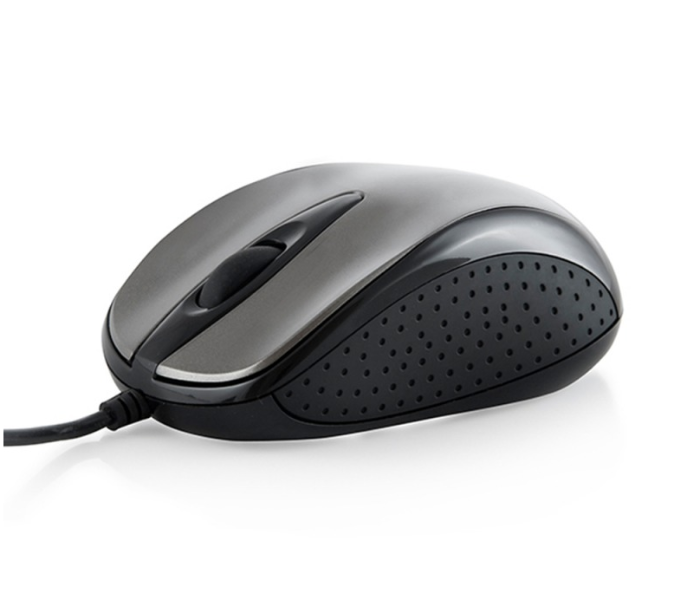 Iends IE-MU860 Wired USB Optical Mouse - Black and Silver - Zoom Image 1