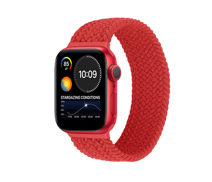 Promate FUSION-40L 38mm or 40mm Solo Loop Nylon Braided Strap for Apple Watch - Red - Zoom Image