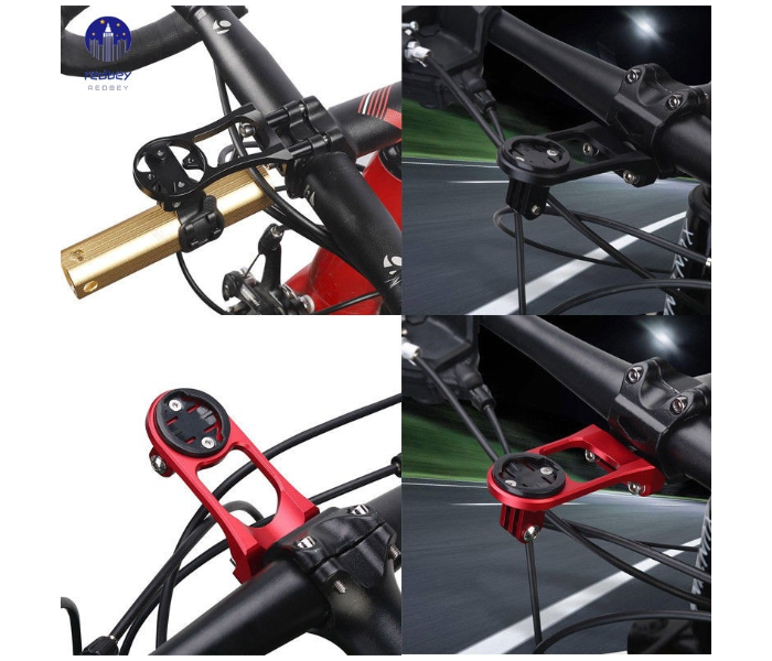 Cyclocomputer Bike Stem Front Bracket Mount Stand Holder Set  - Red - Zoom Image 6