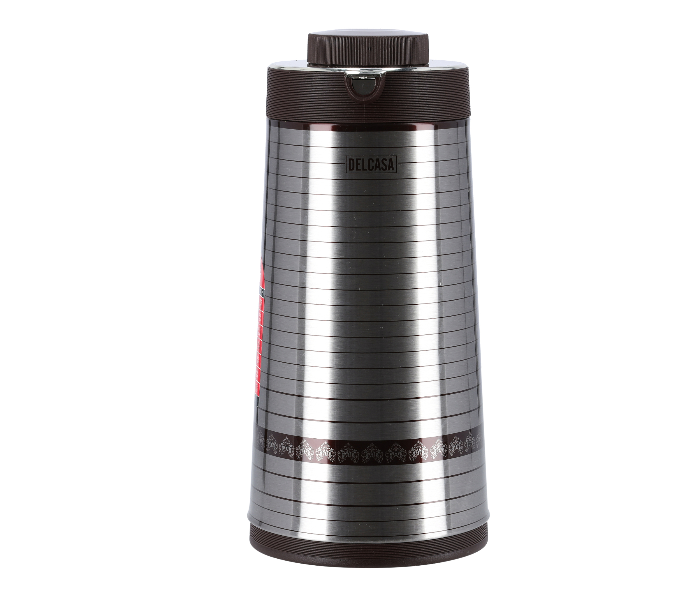 Delcasa DC1686 1.3 Litre Vacuum Flask - Black & Silver - Zoom Image 1