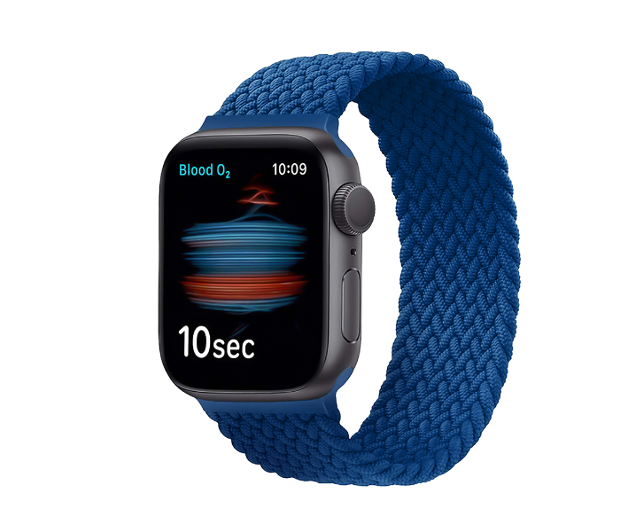 Promate FUSION-40L 38mm or 40mm Solo Loop Nylon Braided Strap for Apple Watch - Blue - Zoom Image