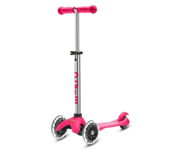 Oasis Micro Kickboard Mini Plus Kick Scooter with LED Lights - Pink - Zoom Image