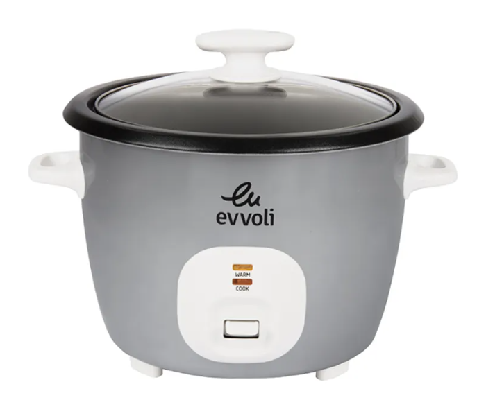 Evvoli EVKA-RC4501S 700W  4.5 Litter Non Stick 2 In 1 Rice Cooker with Steamer - White - Zoom Image 1