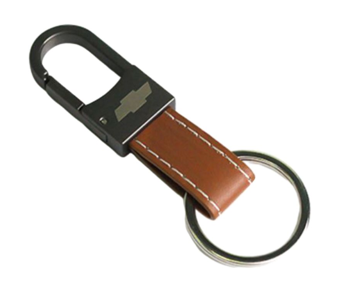 Carabiner Lock Auto Car Keychain for Chevrolet - Brown and Black - Zoom Image