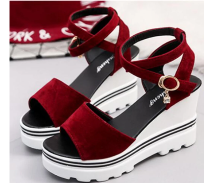 New Summer High Heels Wedges EU35 for Women – Red - Zoom Image 2