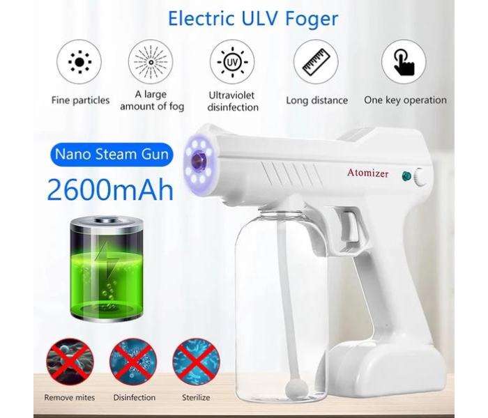 Portable Wireless 800ml Nano Disinfectant Spray Gun - White - Zoom Image 1