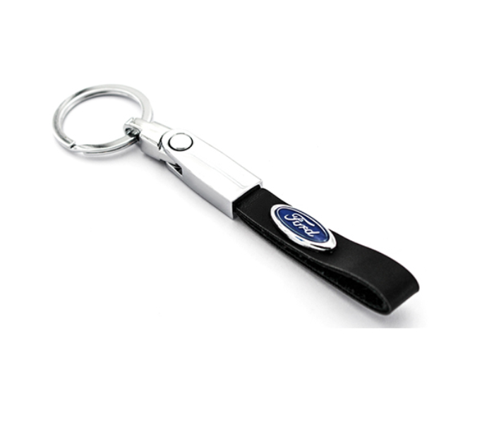 Logo Keychain for Ford - Black and Silver - Zoom Image