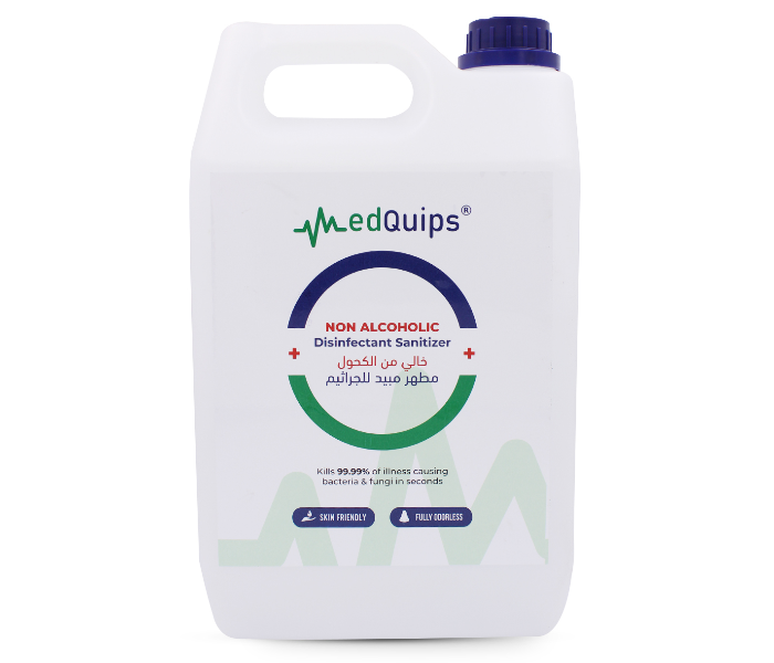 MedQuips 5Litre Non Alcoholic Hand Sanitizer and Surface Disinfectant  - Zoom Image