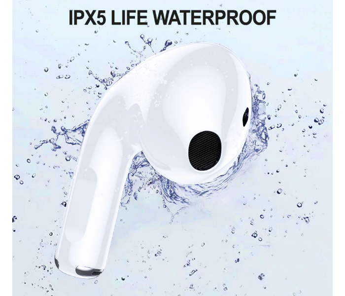 Lenovo LP40 Wireless Bluetooth 5.0 TWS Earphones with Touch Control IP54 Waterproof and HiFi Music - White - Zoom Image 5