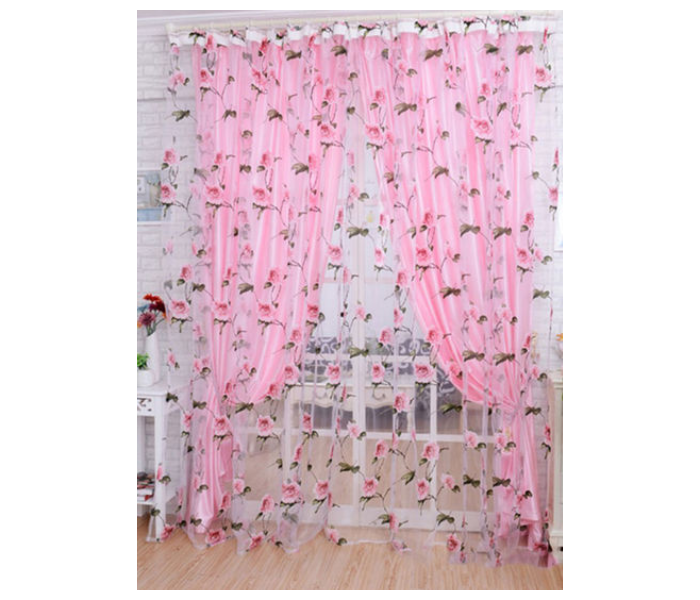 Printed Curtain - Pink  - Zoom Image 2