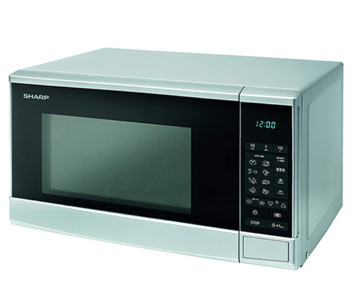 Sharp R-20GM-SL3 20L 700W Solo Microwave Oven with Push Button Door- Silver - Zoom Image