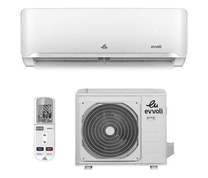 Evvoli EVPIS-24K-MD-1 24000 BTU 2 Ton Split Piston Compressor Air Conditioner - White - Zoom Image 1