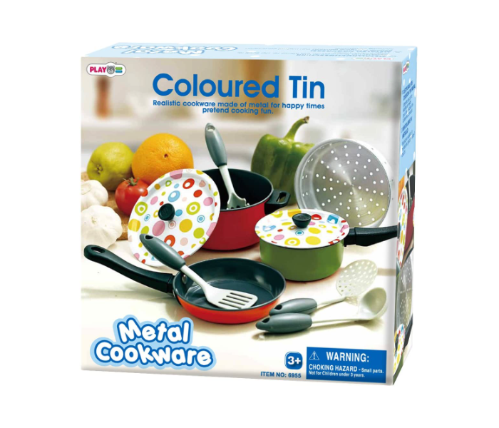 PlayGo Coloured Tin Metal Cookware Set for Kids - Zoom Image 2