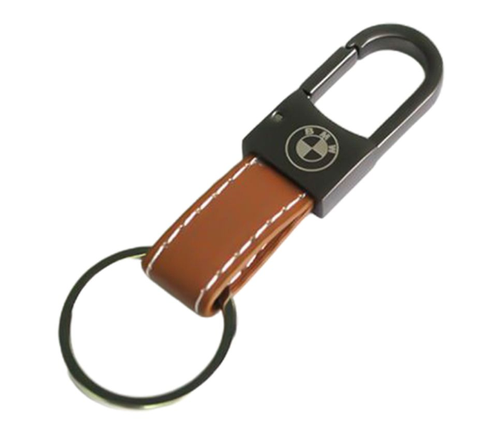 Carabiner Lock Auto Car Keychain for BMW - Brown and Black - Zoom Image