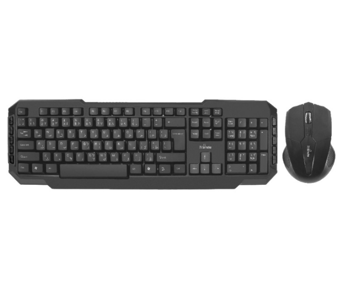 Trands TR-KB110 2.4G Wireless Keyboard and Mouse Combo - Black - Zoom Image 1