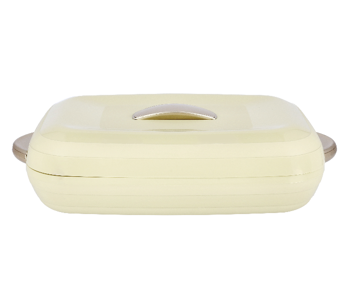 Royalford RF9997 3.5L Zenex Insulated Glass Oblong Hotpot – Beige - Zoom Image 1