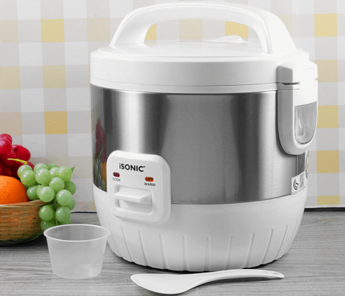 iSONIC iRC 760 1.8L Automatic Premium 3 in1 Rice Cooker – White - Zoom Image 1