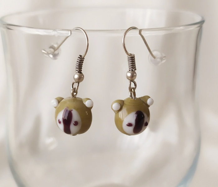 Handmade Glass Art Koala Jewellery Set - Grey and Black - Zoom Image 2