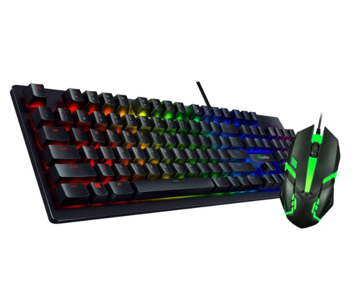 Iends IE-KM695 Gaming Backlight Keyboard and Mouse Combo- Black - Zoom Image 1