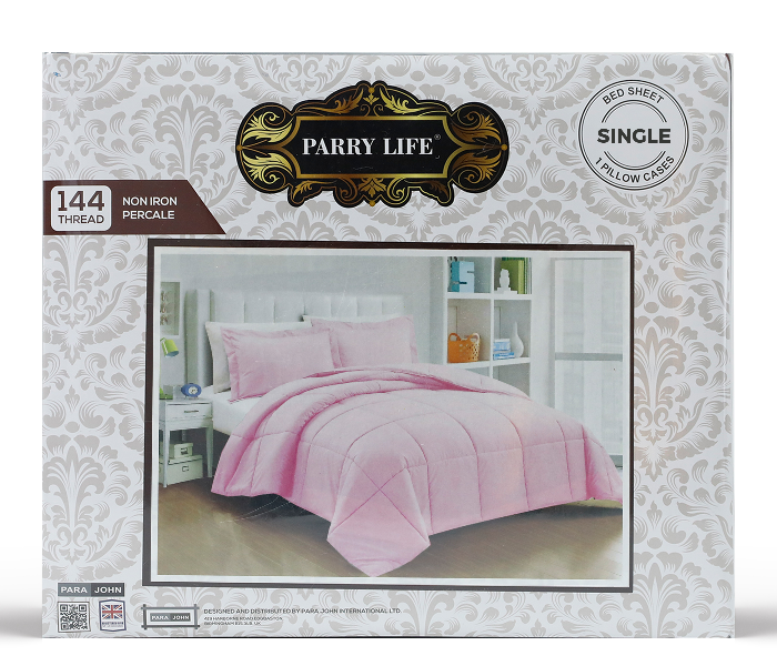 Parry Life PLBS7036P 90GSM Micro Fiber Machine Washable Single Flat Sheet - Pink - Zoom Image 3