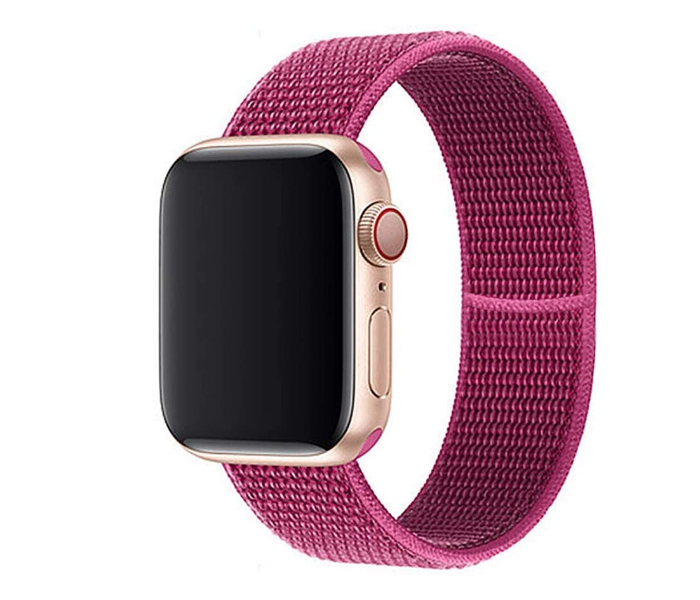 Generic GN-WB758-38-41 Replacement Nylon Sport Loop Band for Apple Watch Series - Dragon Fruit Pink - Zoom Image