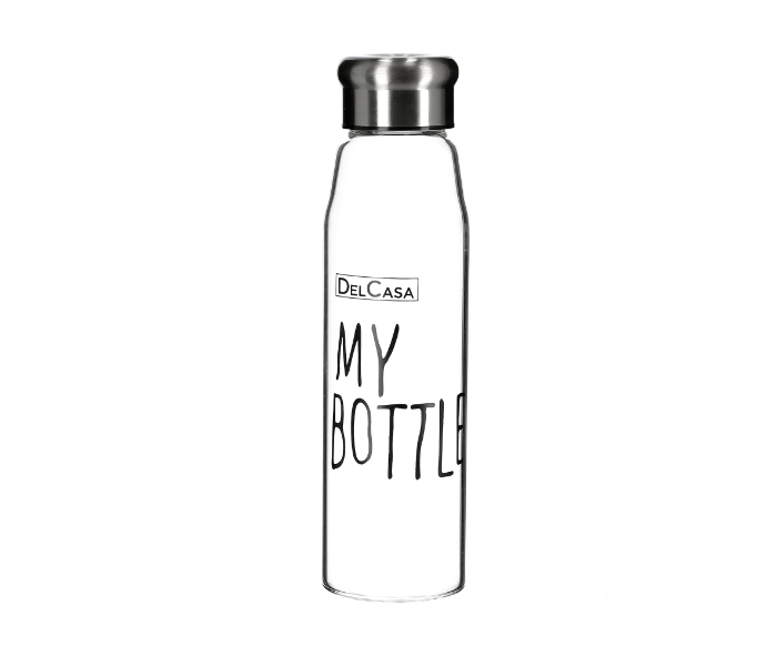 Delcasa DC1314 550ml Glass Water Bottle With Pad - Black - Zoom Image 2