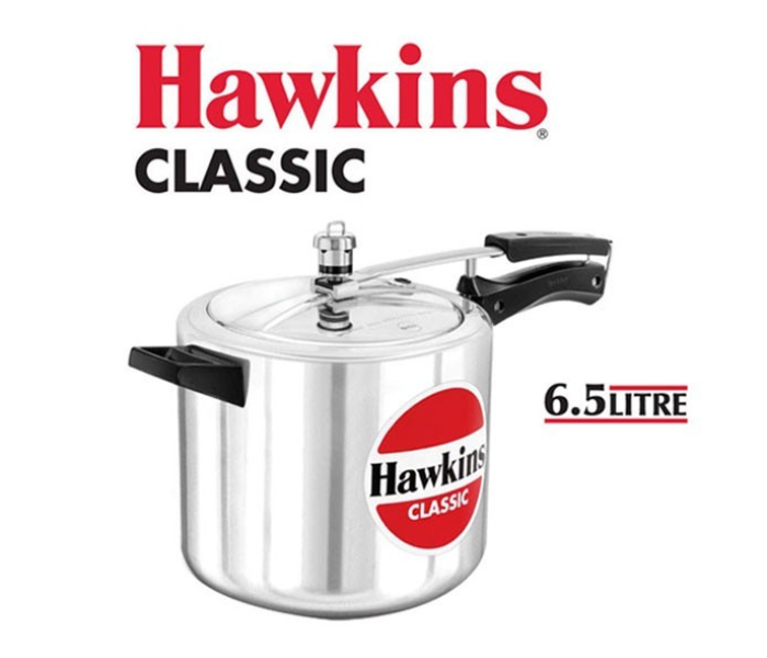 Hawkins B40W-CL-65 6.5 Litre Classic Pressure Cooker - Silver - Zoom Image 1