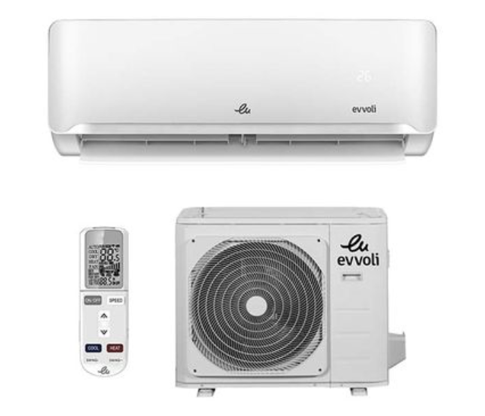 Evvoli EVT3-36K-MD-2S 36000 BTU 3 Ton Split T3 Rotary compressor 2 star Air Conditioner - White - Zoom Image 1