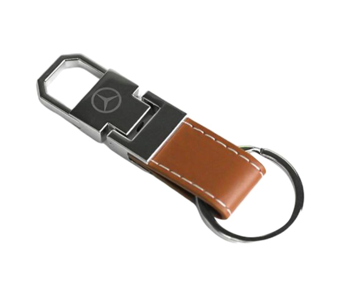 Carabiner Lock Auto Car Small Keychain for Benz - Black and Brown - Zoom Image