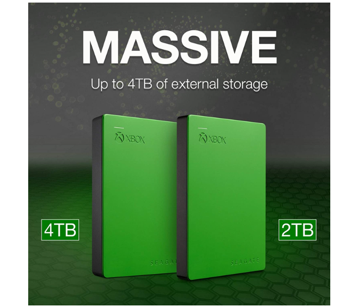 Seagate STEA2000403 2TB External Portable Game Drive Designed For Xbox One - Green - Zoom Image 3