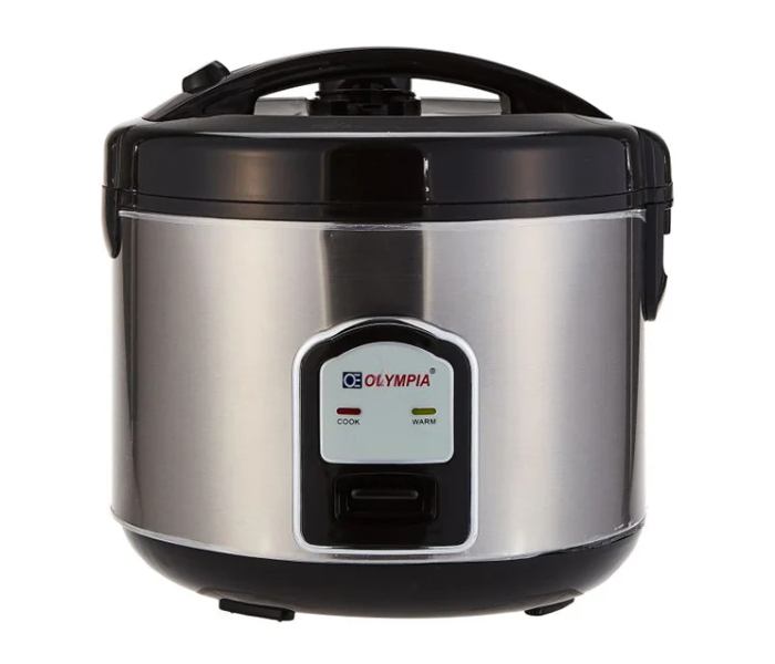 Olympia OEM-735 3 Litre Rice Cooker with Steamer - Black and Silver - Zoom Image 1