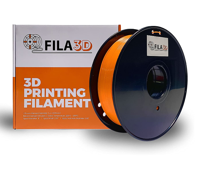 Fila3D 1.75mm ABS 1kg 3D Printer Filament - Fluorescent Orange - Zoom Image 1