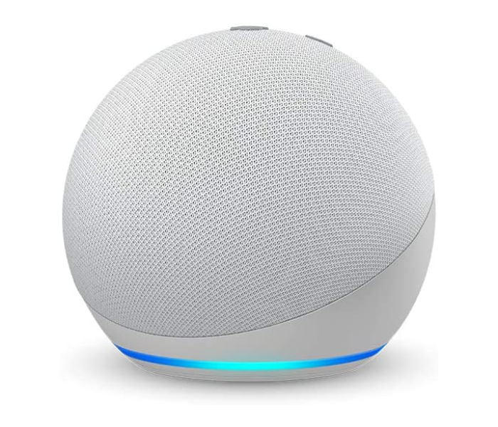 Amazon Echo Dot 4th Gen 2020 Release Smart Speaker with Improved Bass - White - Zoom Image 2