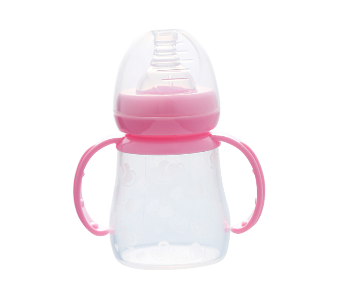 KidLe CJM0013 150ml Wide Mouth Silicone Milk Bottle Feeding Bottle - Pink - Zoom Image 1