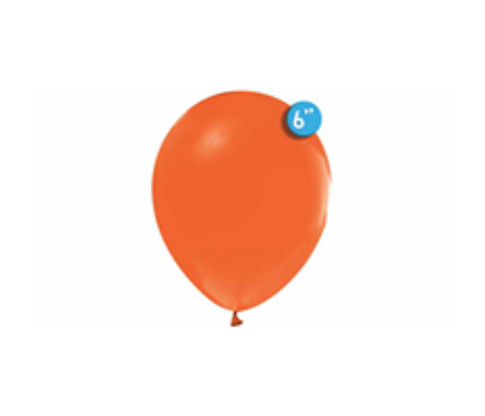 Rota Party Pack of 100 Pieces 6 inch Standard Latex Balloon - Orange - Zoom Image