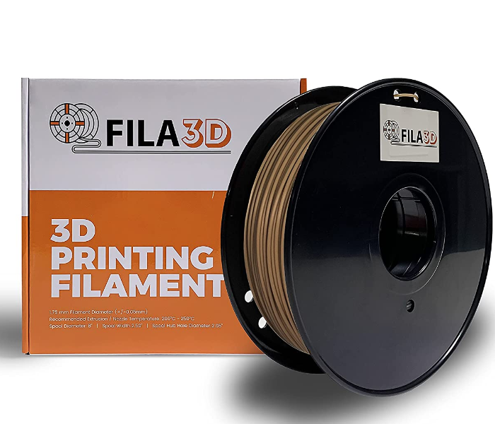 Fila3D 1.75mm Wood 1 Kg 3D Printer Filament - Dark Brown - Zoom Image 1