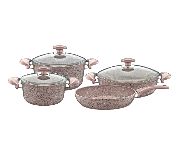 OMS Collections 7 Pieces Granitec Cookware Set - Brown - Zoom Image