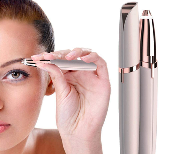 Fwless Eyebrows Epilator Trimmer for Women- Rose Gold - Zoom Image 1