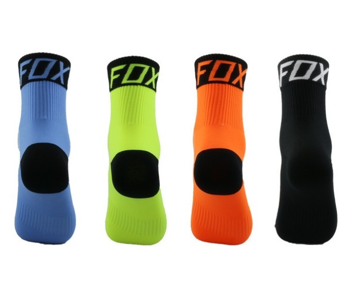 Cycling Compression Socks Fox Design for Road Bike and Mountain Bike - Blue - Zoom Image 3